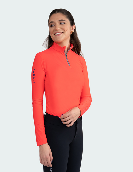 Playera de entrenamiento para mujer con protección solar SPF 30+